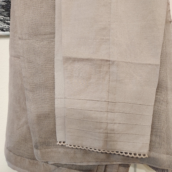 Shamooz net shalwar kameez 3pc grey - desi, Pakistani wedding - Picture 2 of 5